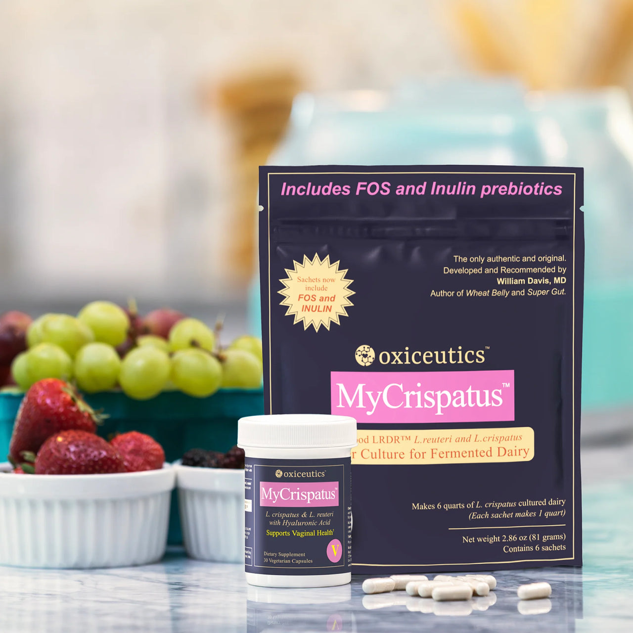 Oxiceutics | MyCrispatus Fermented Dairy Starter Culture | 6 Sachets