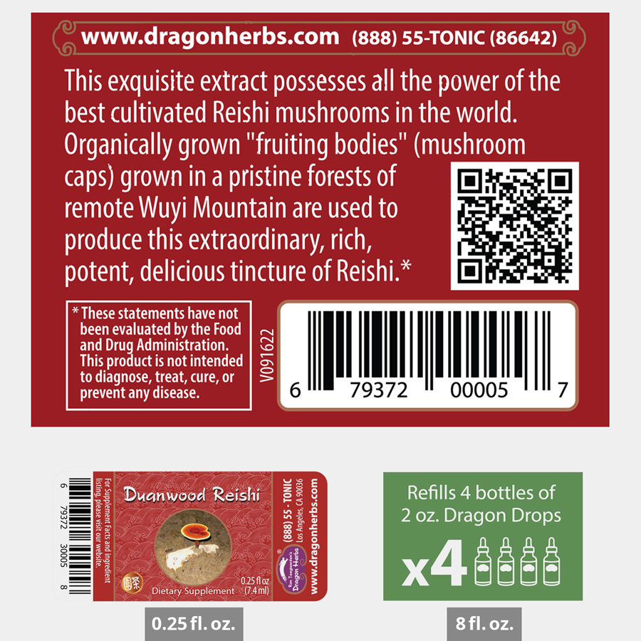 Dragon Herbs Duanwood Reishi Drops 240ml (8floz)