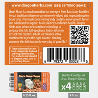 Thumbnail for Dragon Herbs Lion's Mane Drops 8 fl. oz. (237 ml)