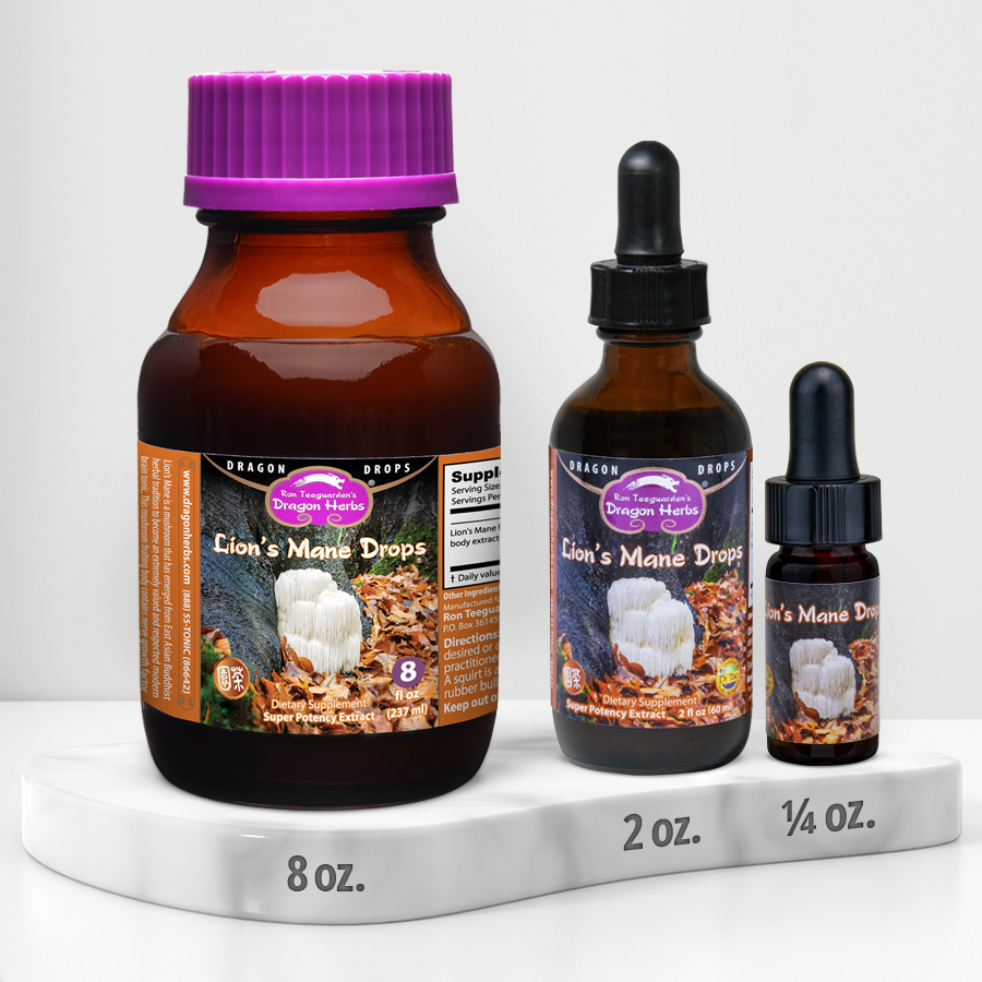 Dragon Herbs Lion's Mane Mini Drops 0.25 fl. oz. (7.5 ml)