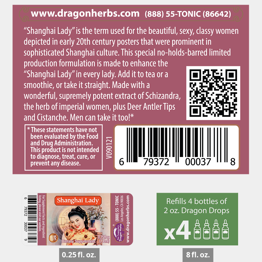 Dragon Herbs Shanghai Lady Drops 60ml (2floz)