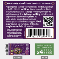 Thumbnail for Dragon Herbs Purple Reishi Drops 2fl oz (60ml)