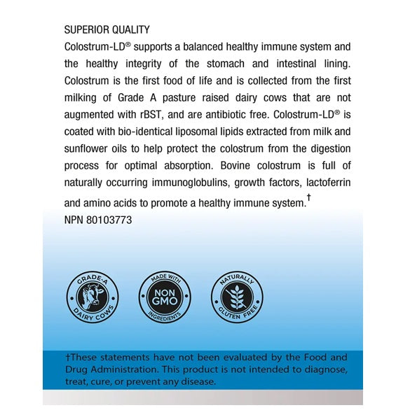 Sovereign Labs - Colostrum LD® Capsules: Liposomal Delivery - 120caps (480mg each)