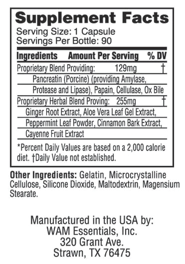 Digest-Fuerte™ (Digestive Enzymes) 90 Caps (WAM Essentials)