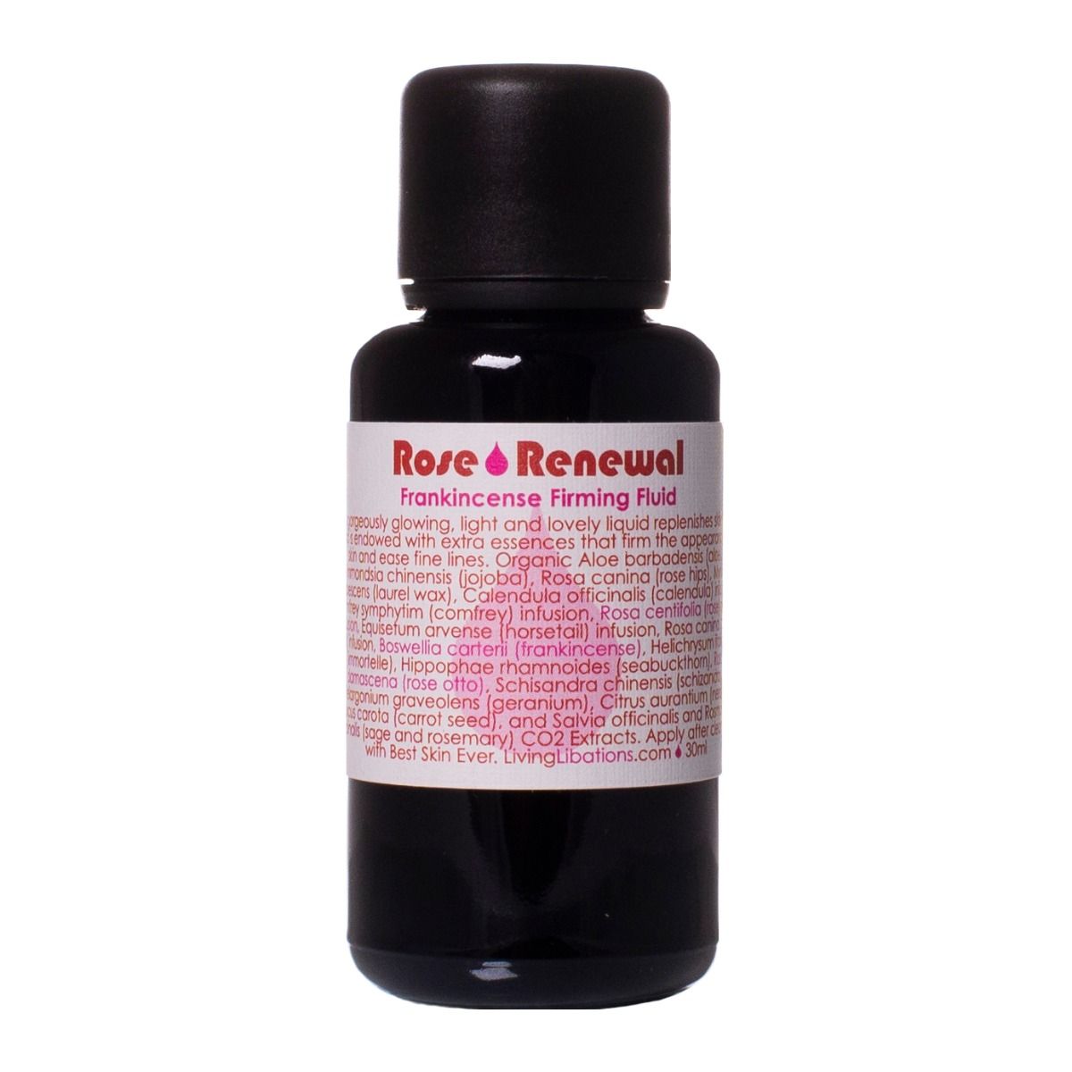 Living Libations Rose Renewal & Frankincense Firming Fluid 30ml