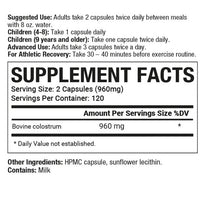 Thumbnail for Sovereign Labs - Colostrum LD® Capsules : Liposomal Delivery - 240caps (480mg each)