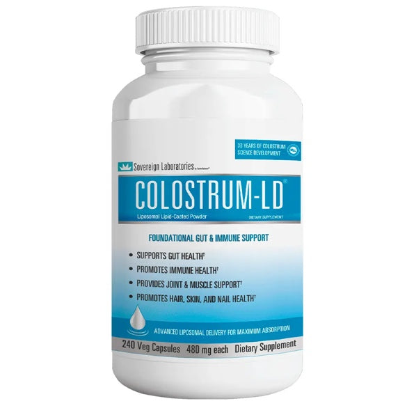 Sovereign Labs - Colostrum LD® Capsules : Liposomal Delivery - 240caps (480mg each)