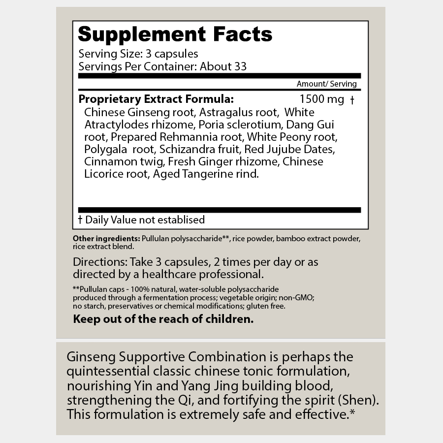 Dragon Herbs Ginseng Supportive Combination 100caps 500mg