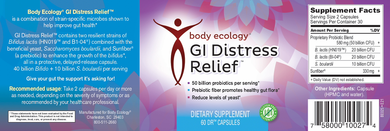 Body Ecology - GI Distress Relief Probiotic (60caps)