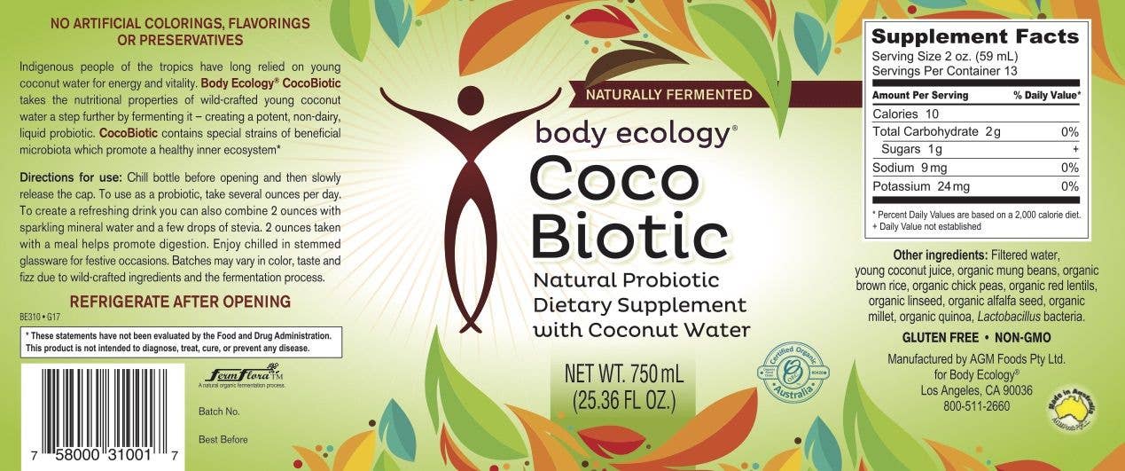 Body Ecology - CocoBiotic (750ml)