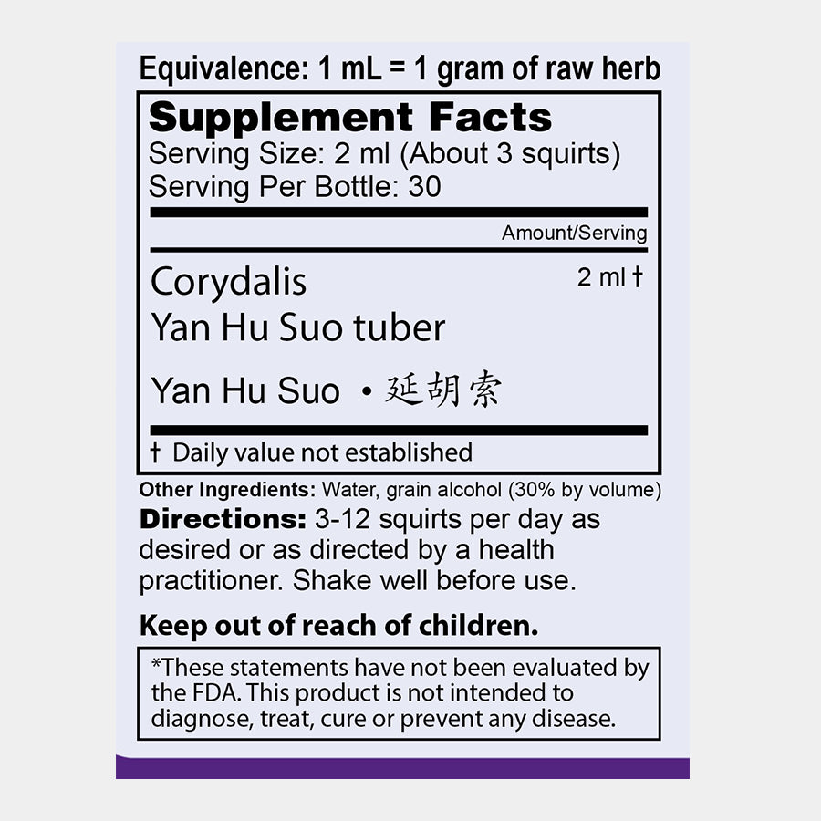 Dragon Herbs - Corydalis Yan Hu Suo Drops 2floz