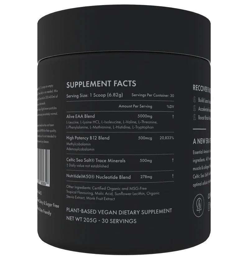 ALIVE Essential Aminos+ 205g (30 servings)(Muscle Growth, Fasting, Recovery & DNA Support)