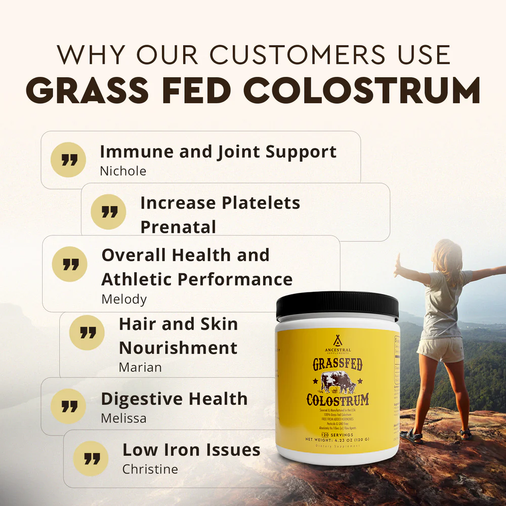 Ancestral Supplements - Grass Fed Colostrum 120 Servings (120g)