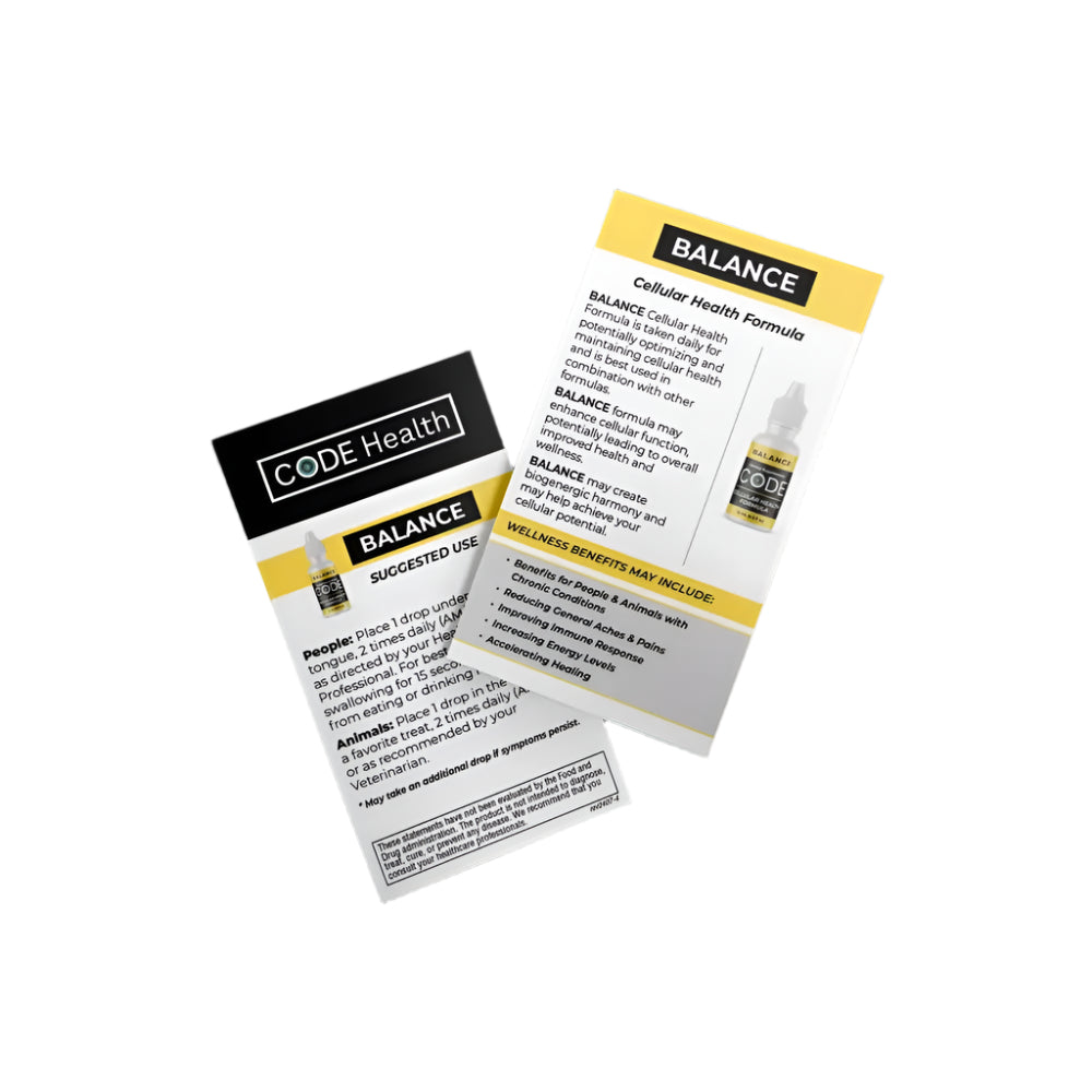CODE Health | BALANCE (Cellular Health Formula) | Each 3ml bottle contains approx. 60 servings