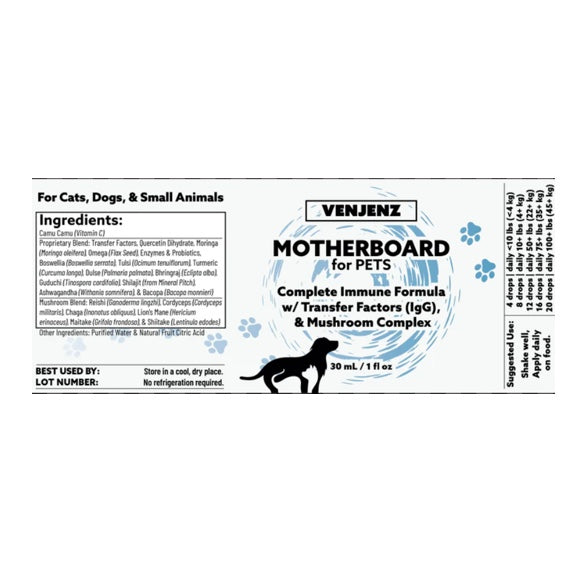 Venjenz - MOTHERBOARD for Pets | Complete Immune Formula