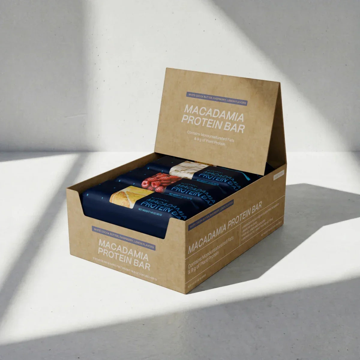 Blueprint | Macadamia Protein Bars - Variety Pack (12x40g Bars) (Raspberry, White Cocoa Butter, Lemon)