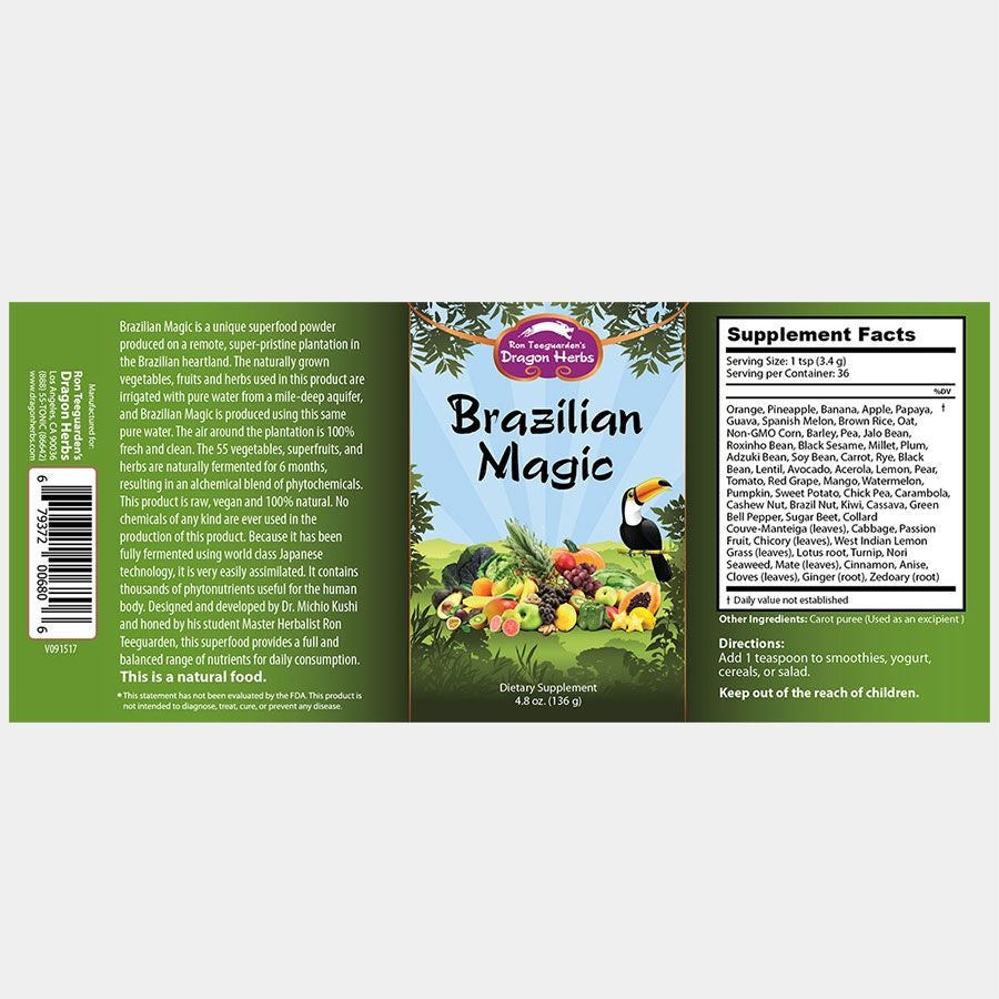 Best Before May 2024 - Dragon Herbs Brazilian Magic 4.8oz (136g) in miron glass