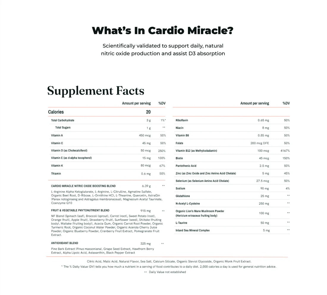 Cardio Miracle 30 Single Serving Sticks