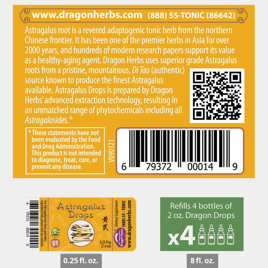 Dragon Herbs Astragulas Drops 240ml (8floz)