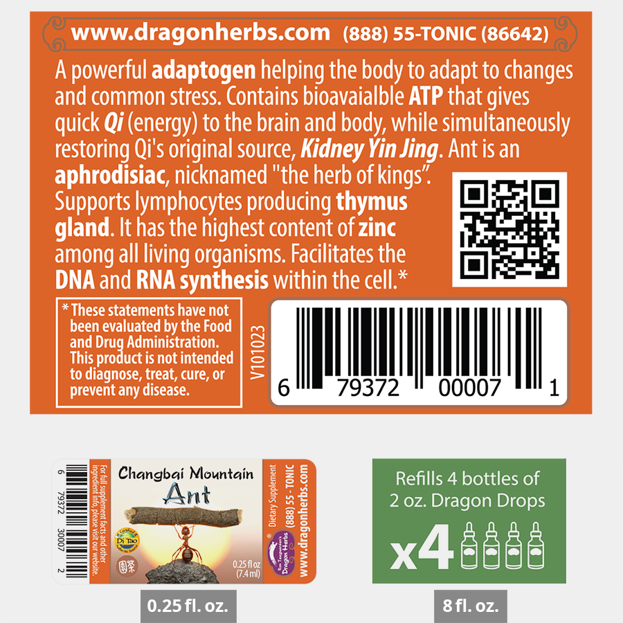 Dragon Herbs Changbai Mountain Ant Drops (60ml)
