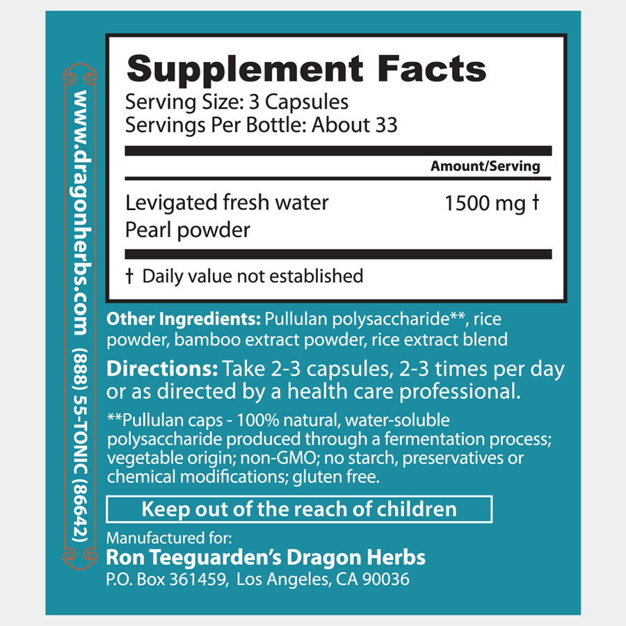 Dragon Herbs Pearl Powder 100 Capsules (500mg)