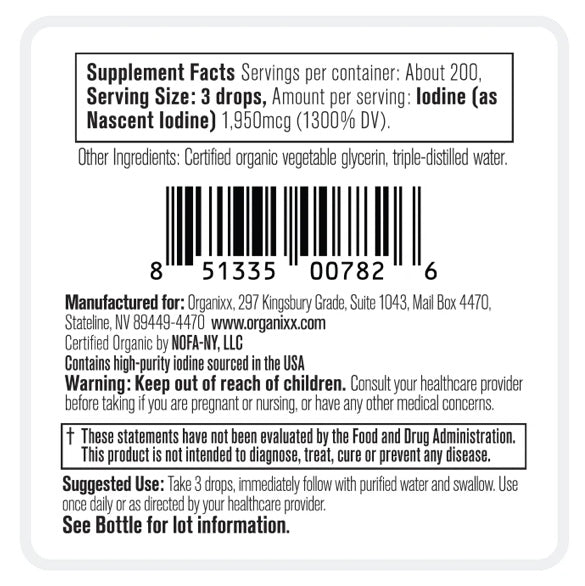 Organixx Iodine 1fl oz