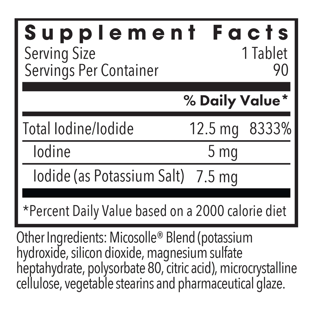 Optimox Iodoral (12.5mg) 180 tabs - Iodine supplement