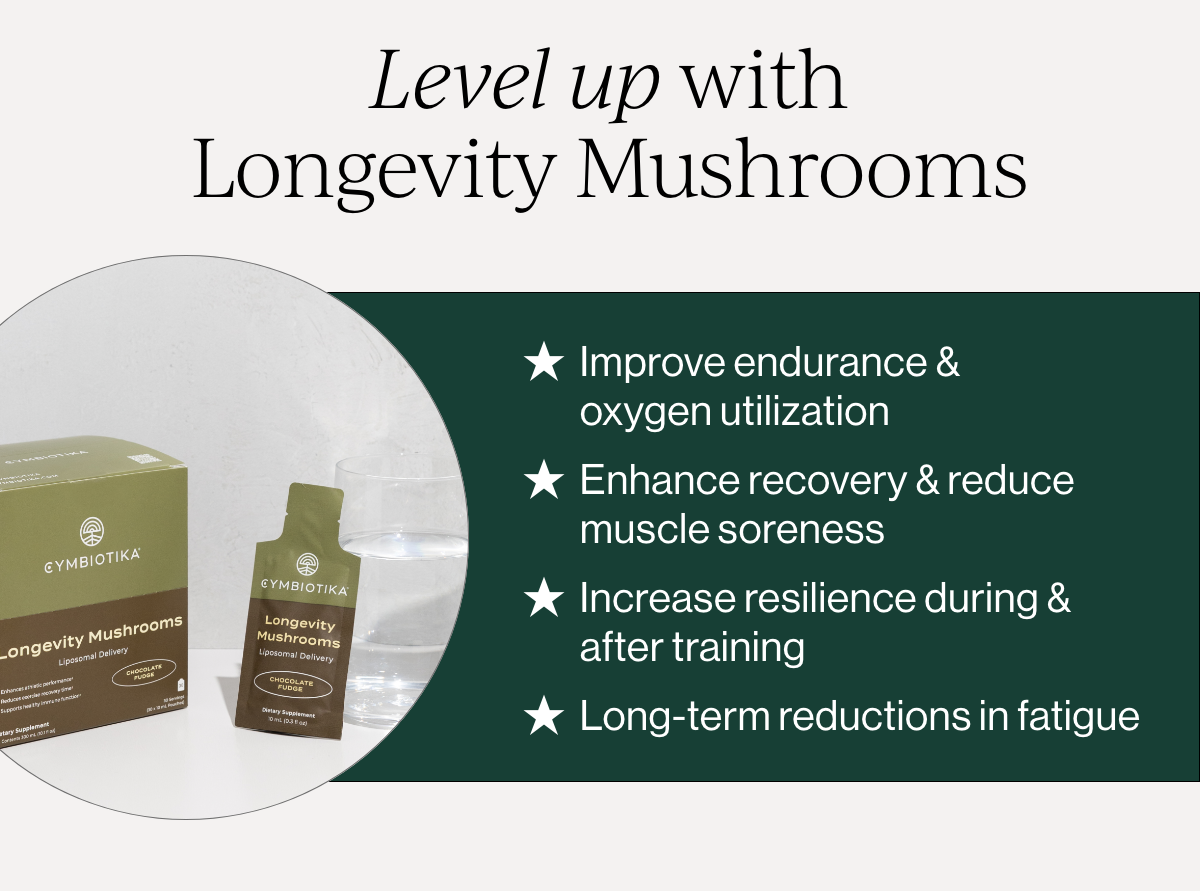 Cymbiotika - Liposomal Longevity Mushrooms (30 x 10ml pouches)