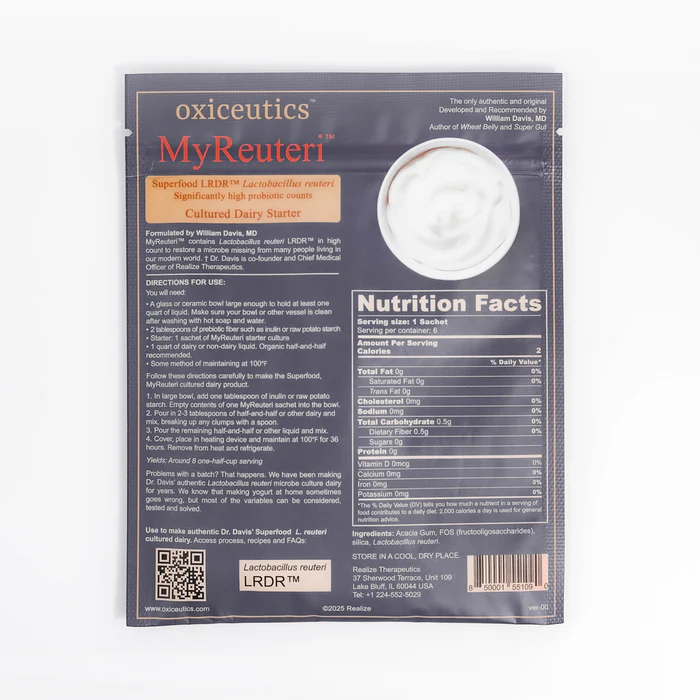 Oxiceutics | MyReuteri - Fermented Dairy Starter Culture | 6 Sachets