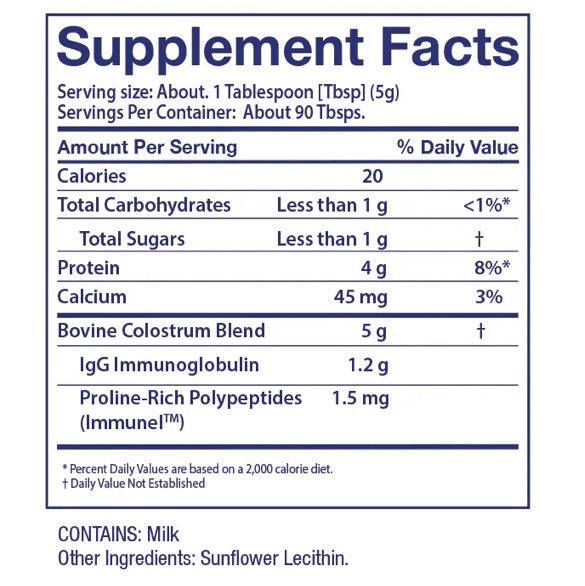 Sovereign Labs - PRO Vanilla Colostrum LD® Powder - 16 oz. (454 grams)(extra 2.5% PRP's)