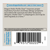 Thumbnail for Dragon Herbs Perilla Clear Breathe Freely 60caps 500mg