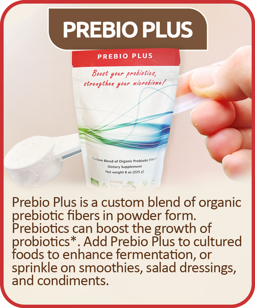 Cutting Edge Cultures | Prebio Plus (inulin, acacia, FOS)