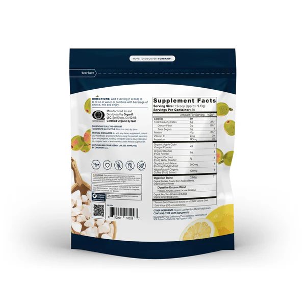 Organifi PURE (Lions Mane and Baobab infused) 274g (30 servings)