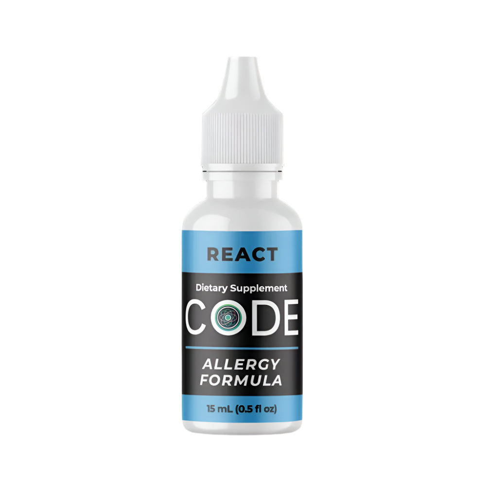 CODE Health | REACT (Allergy Formula) | Each 15ml bottle contains approx. 300 servings
