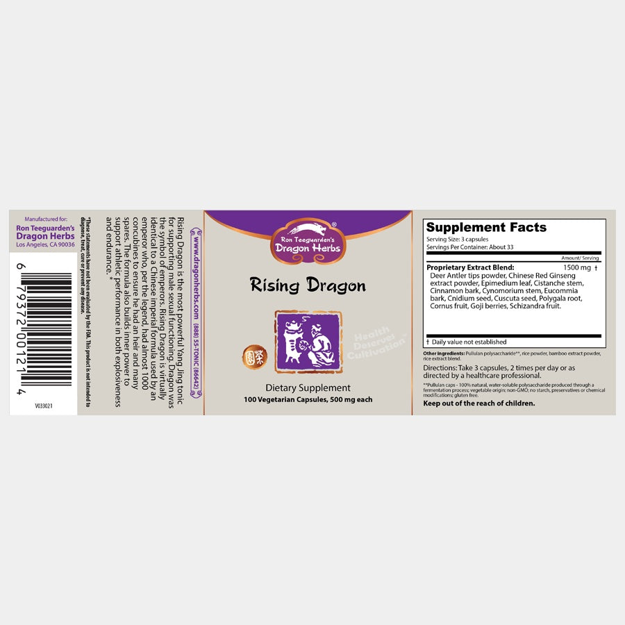 Dragon Herbs Rising Dragon aka Dragon Jing 100caps 500mg