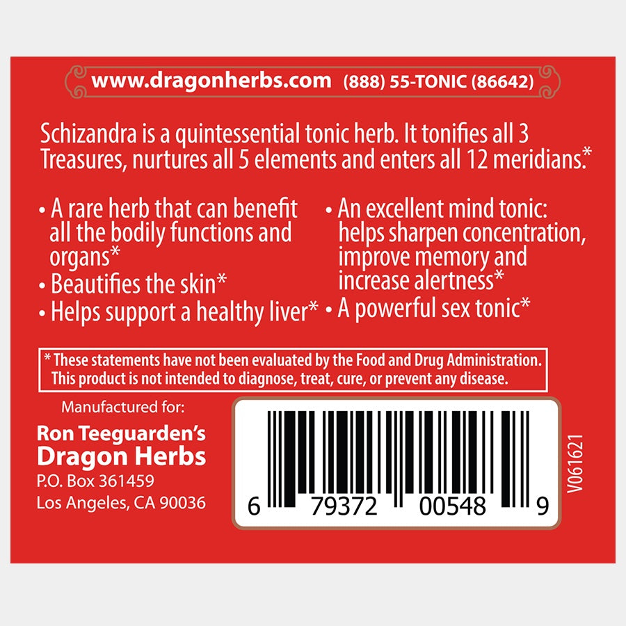 Dragon Herbs Schizandra 100 caps (500mg)
