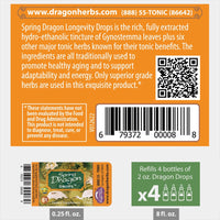 Thumbnail for Dragon Herbs Spring Dragon Longevity Mini Drops 0.25 fl. oz. (7.5 ml)