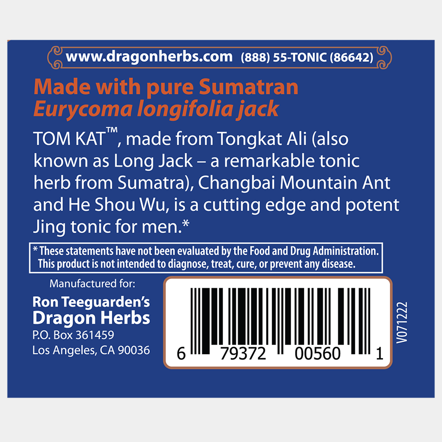 Dragon Herbs TomKat 100 capsules (250mg)