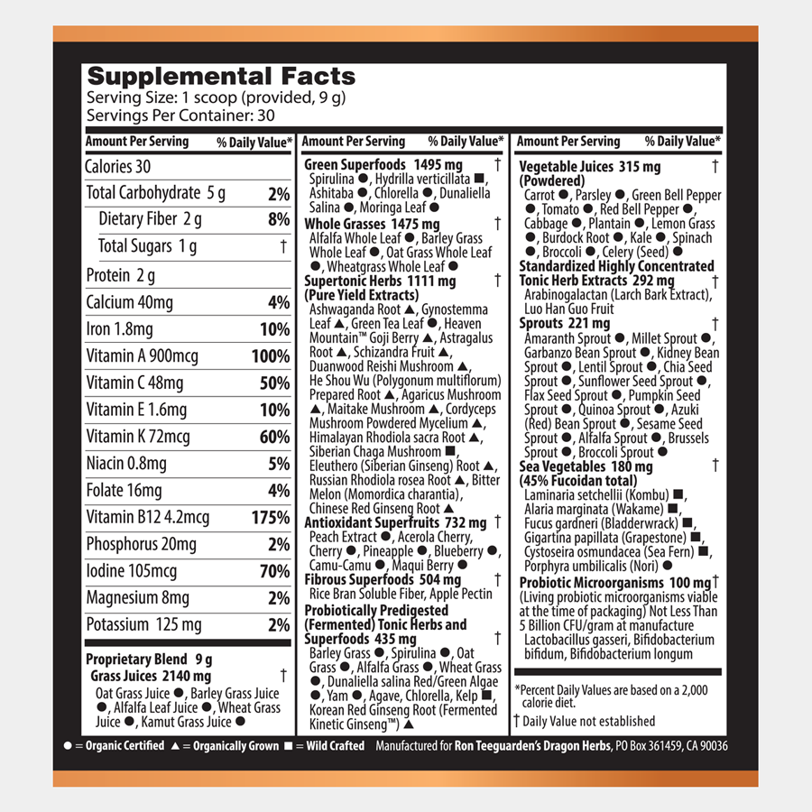 Dragon Herbs Tonic Alchemy  9.5oz (270g)