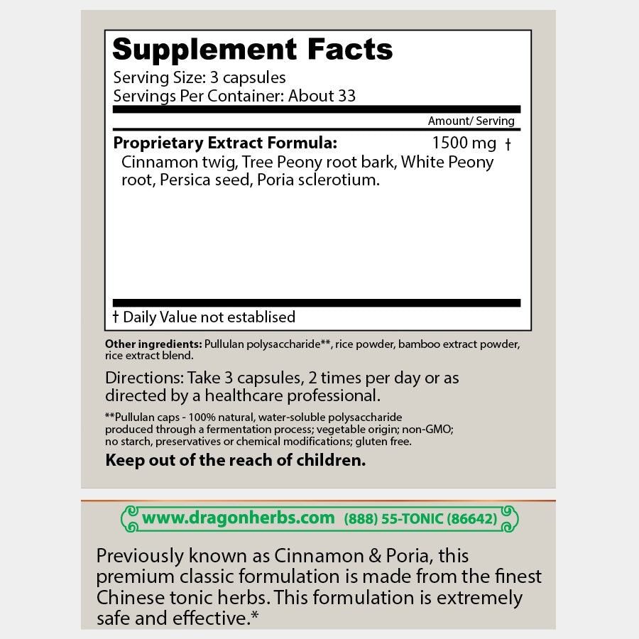 Dragon Herbs Unlock (aka Cinnamon and Poria) 100caps (500mg)