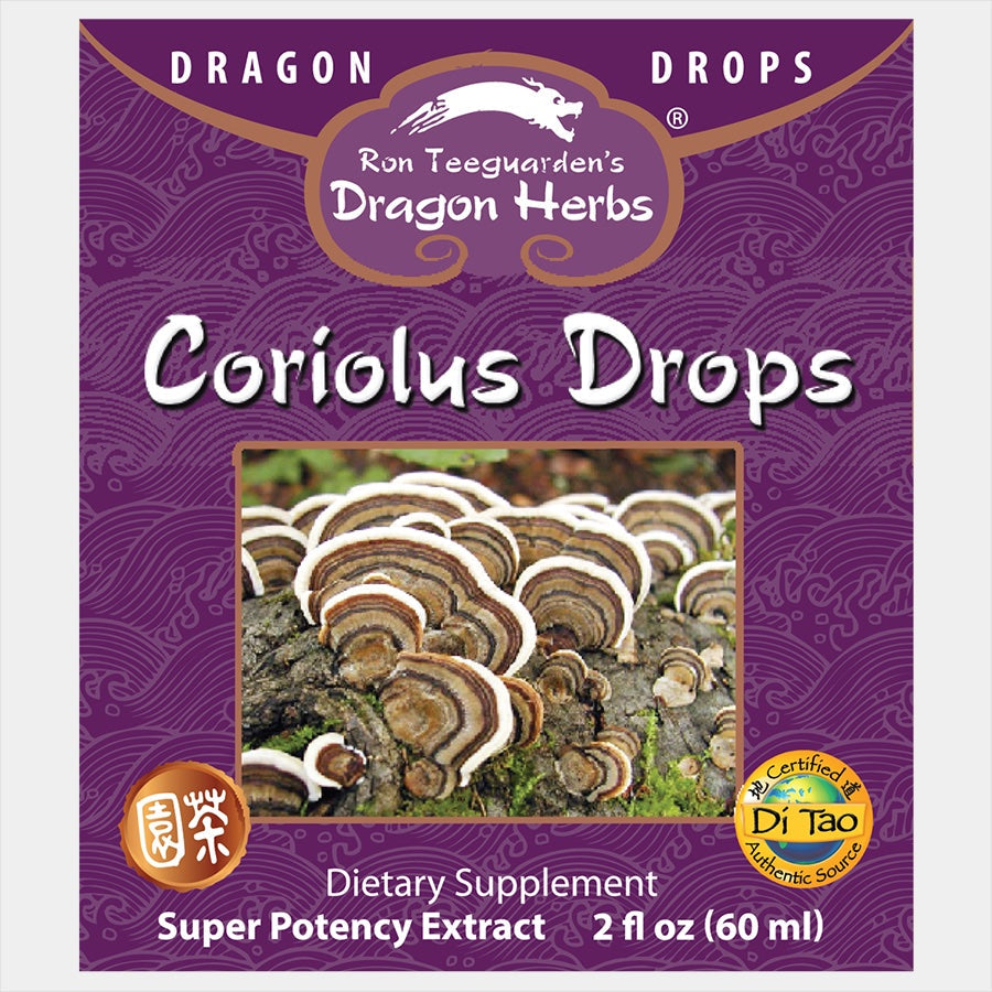 Dragon Herbs | Coriolus Turkey Tail Drops 2 oz. (approx 27 servings)