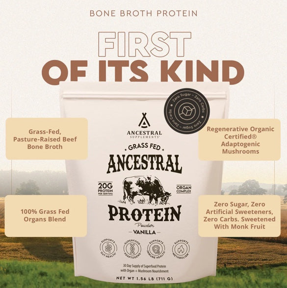 Ancestral Supplements - Ancestral Protein Powder 711g Vanilla