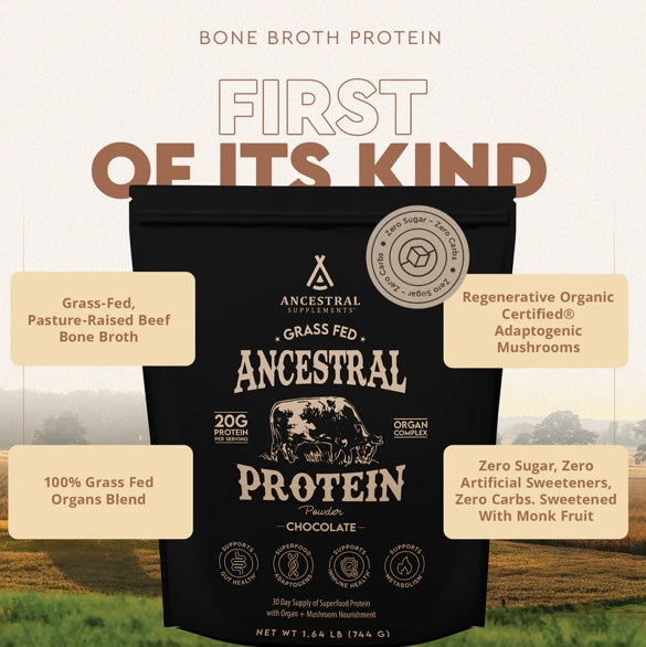 Ancestral Supplements - Ancestral Protein Powder 744g Chocolate