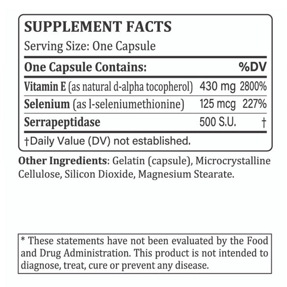 Vitamin E (Dry E) - 500 IU - 60 caps (WAM Essentials)