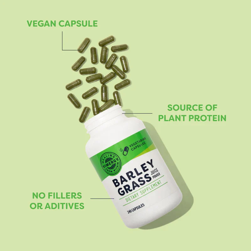Vimergy Herbs - USDA Organic Barleygrass Juice Extract Powder in capsules (240caps)