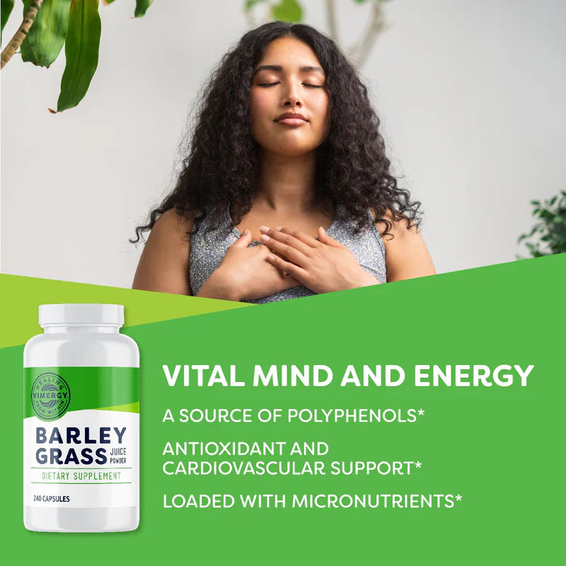 Vimergy Herbs - USDA Organic Barleygrass Juice Extract Powder in capsules (240caps)