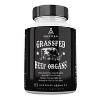 Thumbnail for Ancestral Supplements - Grass Fed Desiccated Beef Organs (Liver, Heart, Kidney, Pancreas, Spleen) 180caps 500mg