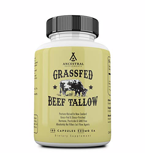 Ancestral Supplements - Grass Fed Beef Tallow (from Suet) 180caps 500mg
