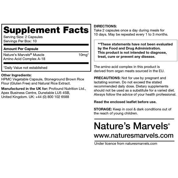 Muscle Bioregulator (Nature’s Marvels™) (20 Capsules)