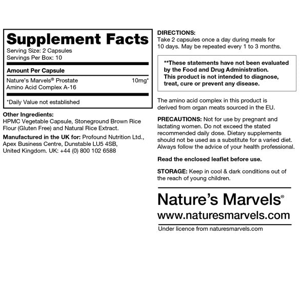 Prostate Bioregulator (Nature’s Marvels™) | 20 capsules